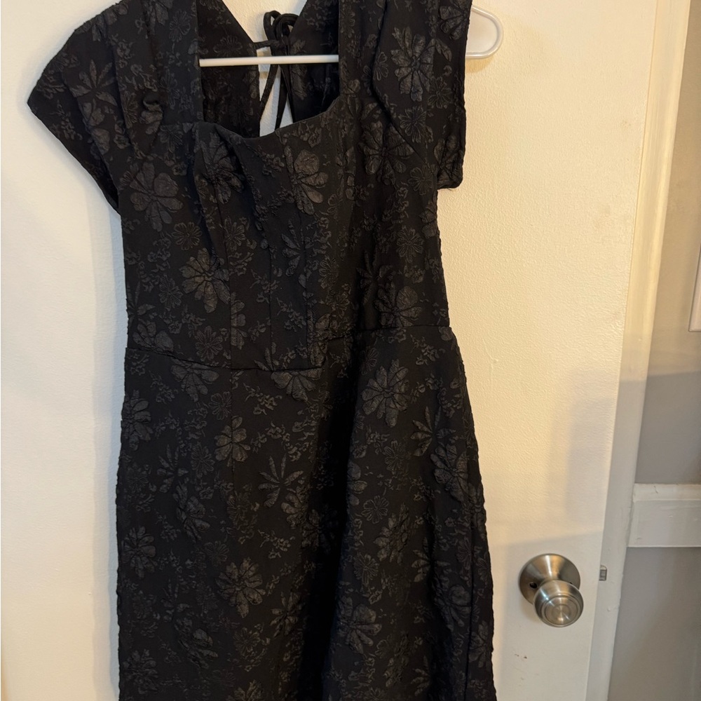 Elegant Black Floral Dress